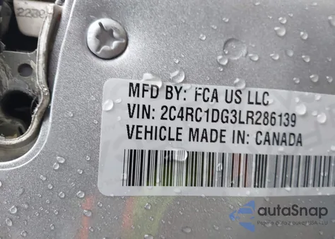 2020 Chrysler Voyager Lxi из США, поврежденный, VIN 2C4RC1DG3LR286139